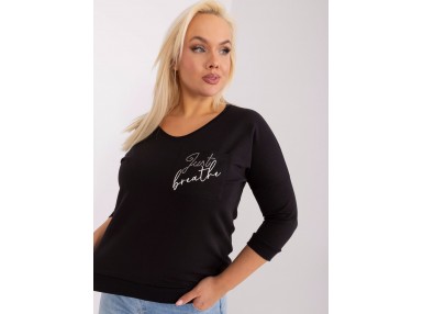 T-shirt à manches longues en coton - noir