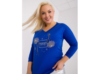 T-shirt en cotton - cobalt