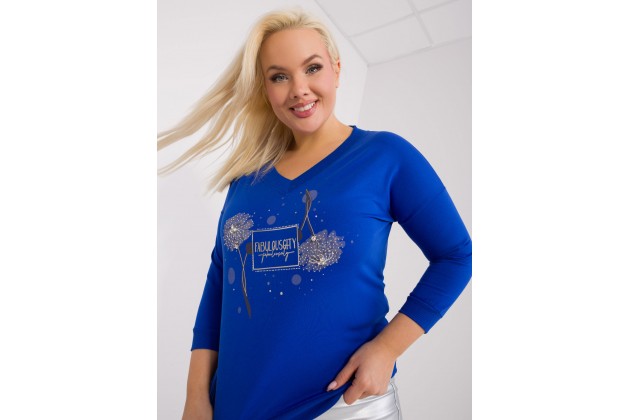 T-shirt en cotton - cobalt