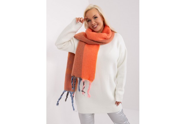 Écharpe frangée - orange