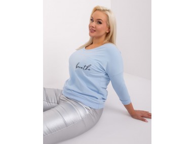 T-shirt à manches longues en coton - bleu clair