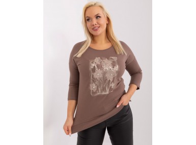 T-shirt en cotton - marron