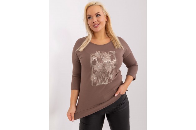 T-shirt en cotton - marron
