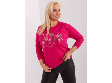 T-shirt en cotton - fuchsia