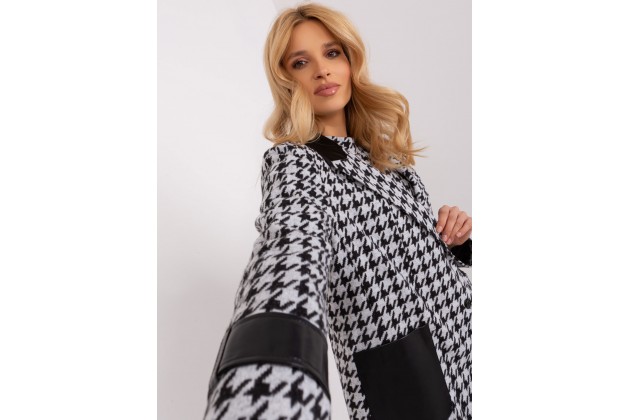 Blezer à motif pied-de-poule - blanc et noir