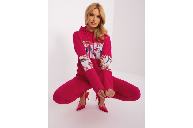 Ensemble confort avec sweat et pantalon - fuchsia