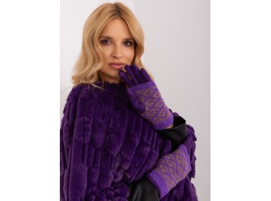 Gants à imprimé - violet