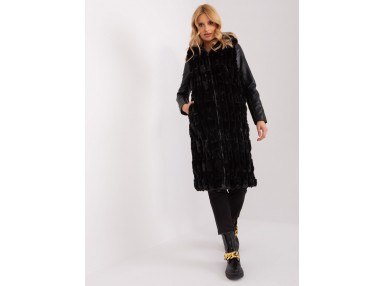 Gilet en fausse fourrure - noir