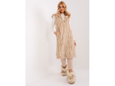 Gilet en fausse fourrure - beige
