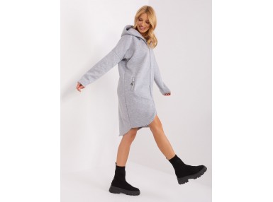 Sweat à capuche zippé - gris