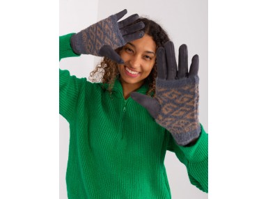 Gants à imprimé - gris foncé