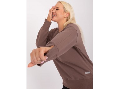 Sweat-shirt col rond - marron