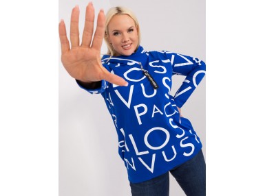 Sweat à capuche en coton - cobalt