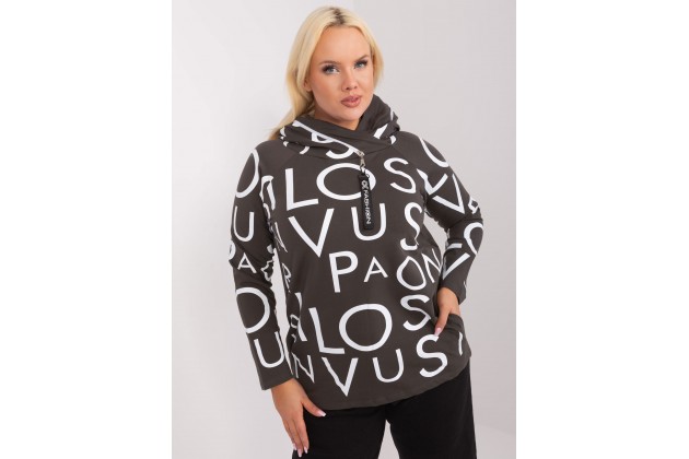 Sweat à capuche en coton - kaki