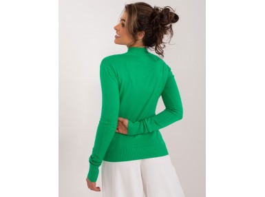 Pull col roulé - vert