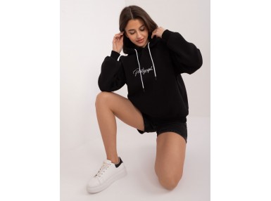 Sweat à capuche en coton - noir