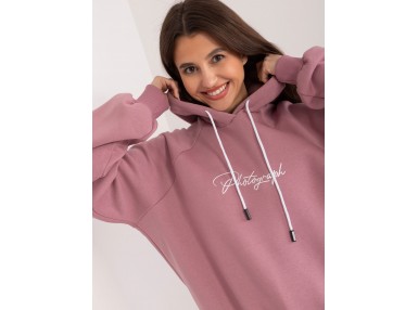 Sweat à capuche en coton - rose foncé