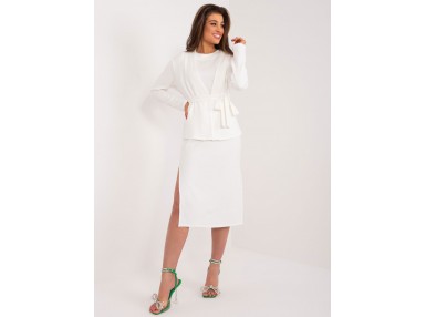 Ensemble avec pull et robe - éqru