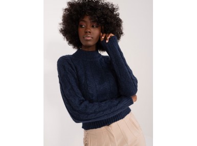 Pull en maille torsadée - marine
