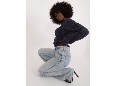 Pull en maille torsadée - marine