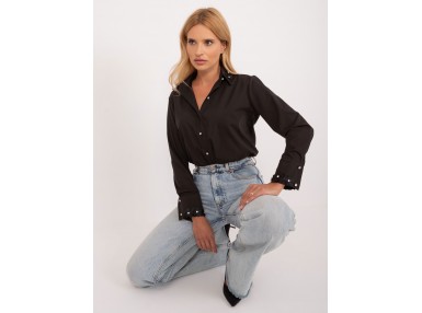 Chemise classique pour femme - noir
