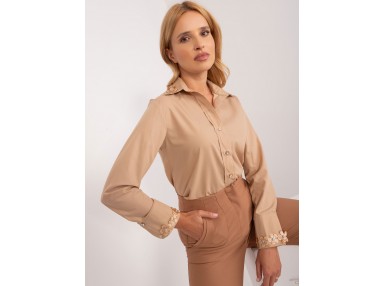 Chemise classique pour femme - beige