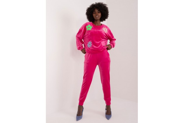 Ensemble avec sweat et pantalon - fuchsia