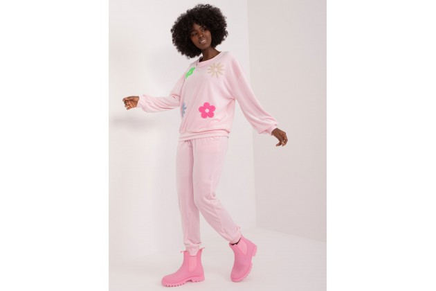 Ensemble avec sweat et pantalon - rose clair