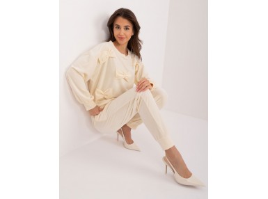 Ensemble avec sweat et pantalon - écru