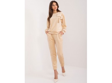 Ensemble avec sweat et pantalon - beige