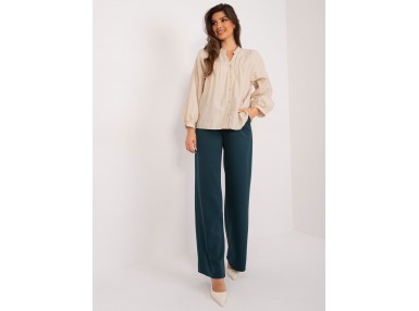 Chemise à col montant - beige