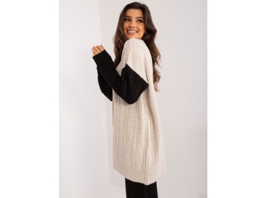 Gilet col V d'un - noir et beige