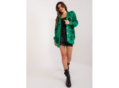 Gilet à boutons - vert et noir