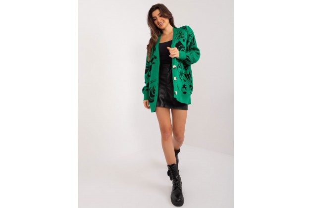 Gilet à boutons - vert et noir