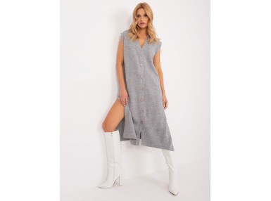 Robe tricotée - gris