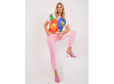 Ensemble avec t-shirtet pantalon - rose clair