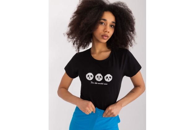 T-shirt en coton - noir