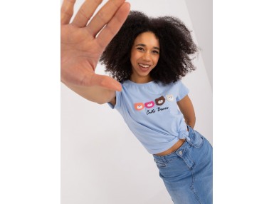 T-shirt en coton - bleu clair