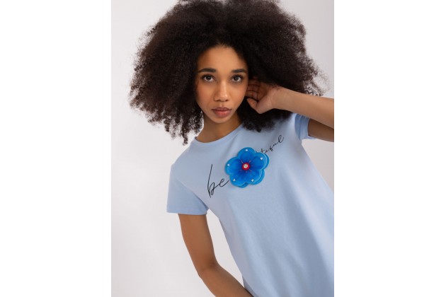 T-shirt en coton - bleu clair