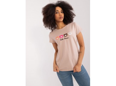 T-shirt en coton - beige