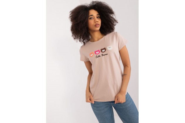 T-shirt en coton - beige
