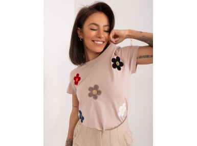 T-shirt en coton - beige