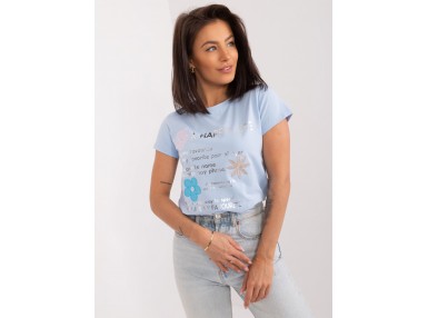T-shirt en coton - bleu clair
