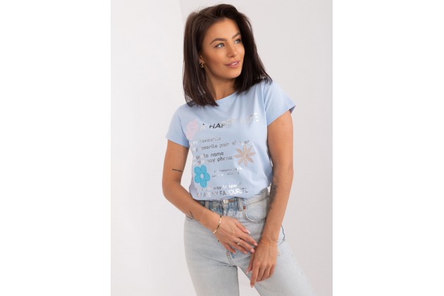 T-shirt en coton - bleu clair