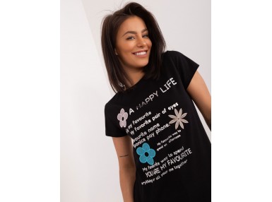 T-shirt en coton - noir
