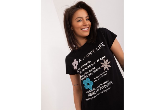 T-shirt en coton - noir