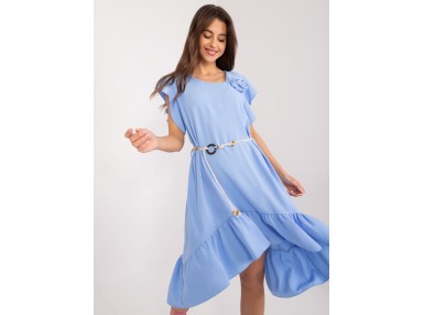 Robe mi-longue ample - bleu clair
