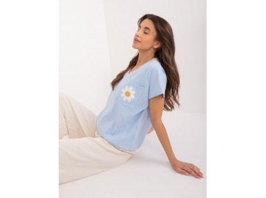 T-shirt en coton - bleu clair