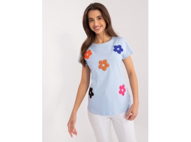 T-shirt en coton - bleu clair