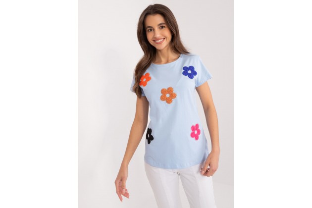 T-shirt en coton - bleu clair